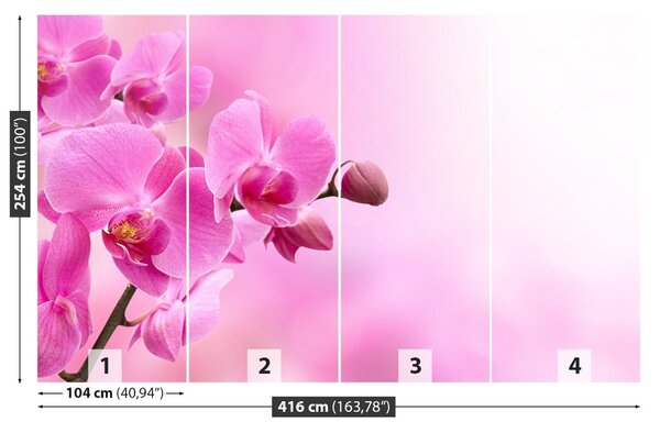 Carta da parati Orchidea rosa 104x70 cm