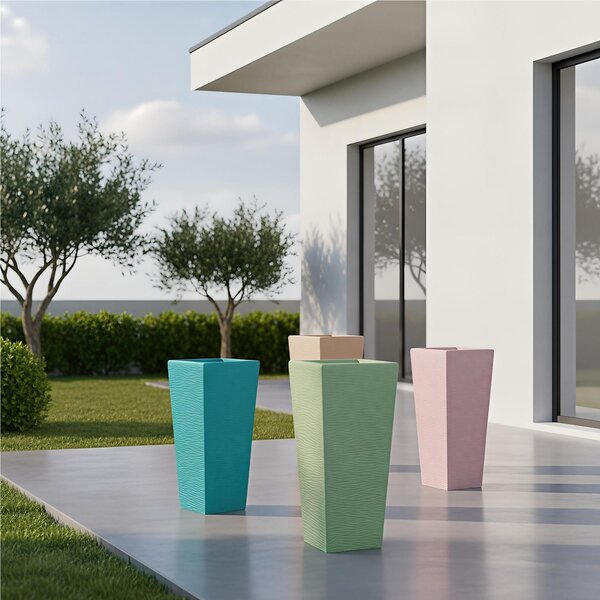 Portavaso Vaso in polietilene EGIZIO rustico Dimensioni 40x30x h 91cm ideale per arredare al meglio sia un ambiente interno che esterno Ottanio