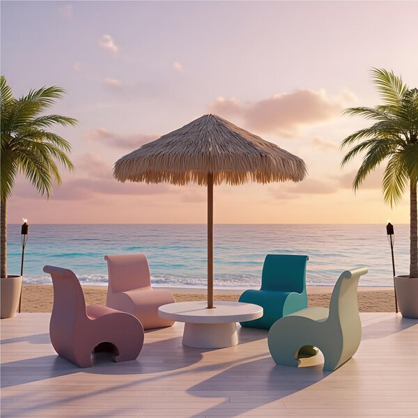 Poltrona Eddy, un vero gioiello di design in Polietilene, Dimensione 60x54x h 82 cm - Peso 10 kg design Ergonomico colore Ottanio