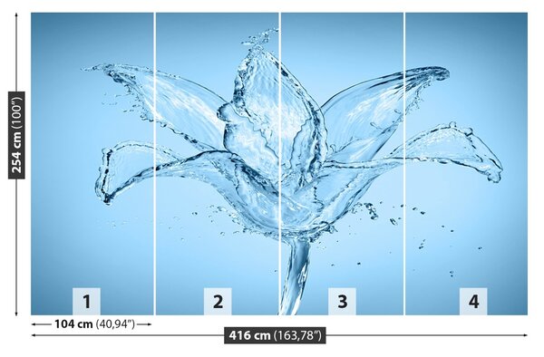 Carta da parati Fiore d'acqua 104x70 cm