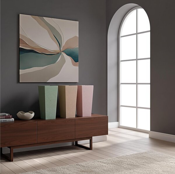 Portavaso Vaso in polietilene EGIZIO rustico Dimensioni 34x24x h 66 cm ideale per arredare al meglio sia un ambiente interno che esterno Salvia