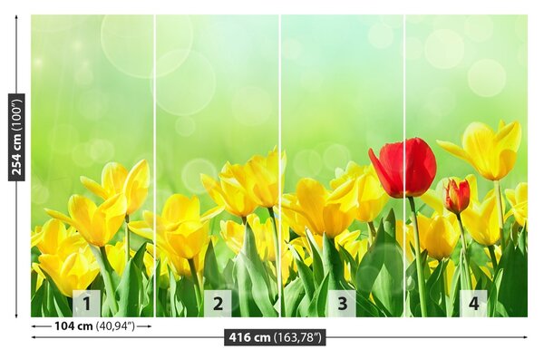 Carta da parati Tulipani gialli 104x70 cm