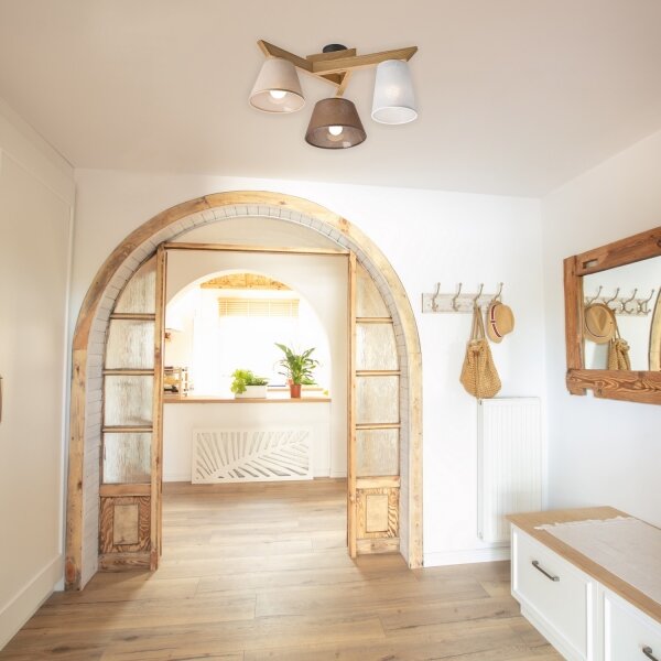 Plafoniera ANTONIO 3xE14/40W/230V rovere