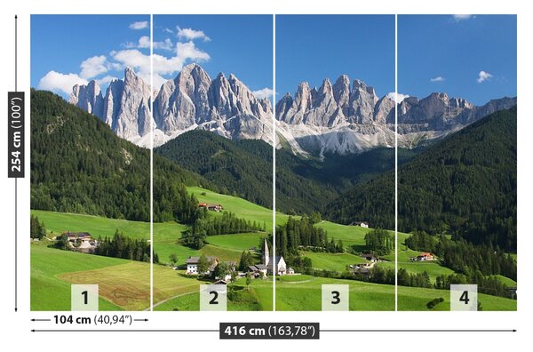 Carta da parati Dolomiti italiani 104x70 cm