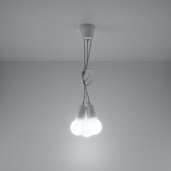 Lampadario a sospensione con filo DIEGO 3xE27/60W/230V
