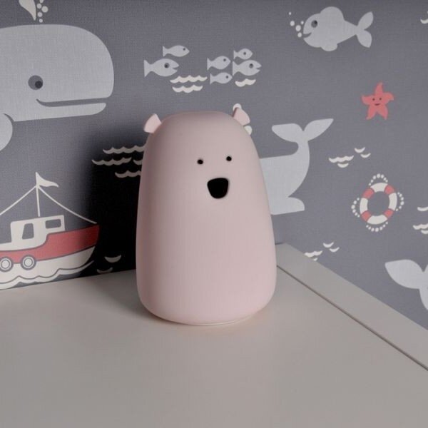 Lampada touch LED RGB per bambini BEAR LED/0,8W/5V rosa + USB