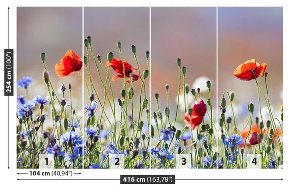Carta da parati Maki e flower di mais 104x70 cm