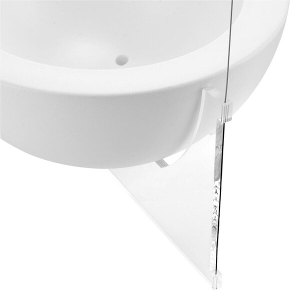 Fioriera sospesa Dimensioni 48x40xh51 cm con Vaso in Policarbonato fissaggio a soffitto colore bianco