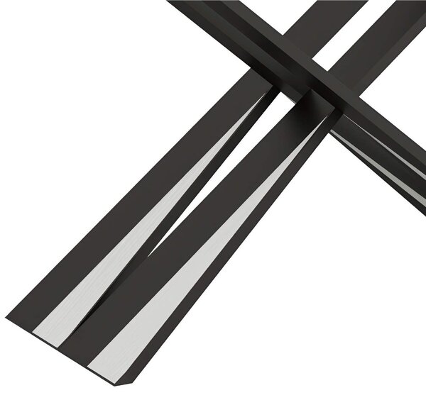 Consolle Allungabile Fino a 300 CM DIAGO Dimensioni 90x40xh77 cm estensibile CON 5 Allunghe da 52 cm Colore telaio Antracite ripiano bianco Frassino