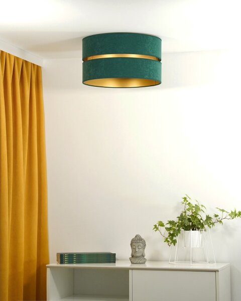 Duolla - Plafoniera DUO 1xE27/40W/230V diametro 40 cm verde/oro