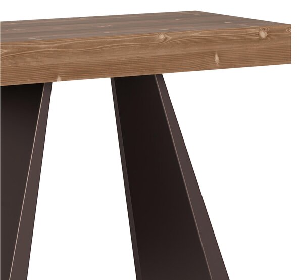 Consolle Allungabile Fino a 1.90 cm DIAMANTE SMALL Dimensioni 90x40xh77 cm estensibile fino a 190 cm 3 Allunghe da 52 cm, gambe ORSO Colore Abete Tinto