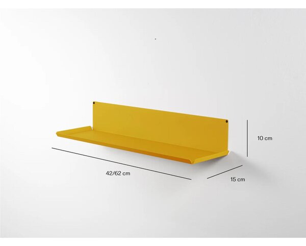 Mensola in metallo Fly-K � una mensola in metallo da muro Minimal Dimensioni 60x15x h 10 cm Portata massima 15 kg costituita da un unico elemento in acciaio verniciato Arancio RAL 1003