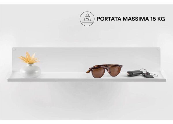 Mensola in metallo Fly-K � una mensola in metallo da muro Minimal Dimensioni 60x15x h 10 cm Portata massima 15 kg costituita da un unico elemento in acciaio verniciato Blu Lago