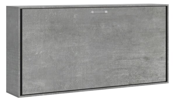 Letto a scomparsa Kando singolo Con Materasso Incluso Chiuso Occupa solo 39 cm di profondit�, Dimensioni chiuso 200x39xh97 cm struttura in legno colore Cemento