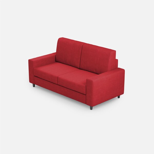 Divano 2 posti SARAK due sedute da 60cm misure esterne 148x85x h 85 cm - Kg 22 rivestimento completamente sfoderabile colore Rosso