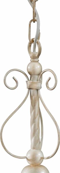 Sospensione a una lampada da interno in materiale Ceramico NAPOLI CLASSIC Diametro ? 33xh36 cm peso 3,3 kg - Attacco Lampada E 27 Vintage Tortora