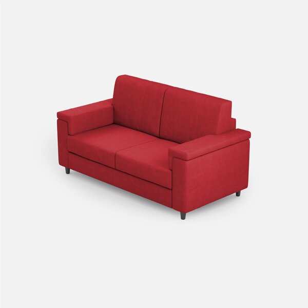 Divano 2 posti MARRAK due sedute da 60cm misure esterne 148x85x h 85 cm - Kg 22 rivestimento completamente sfoderabile colore Rosso