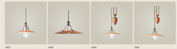 Plafoniera da soffitto in materiale Ceramico LINEA BOLOGNA SMALL Diametro ? 24xh14 cm peso 1,00 kg - Attacco Lampada E 27 interno con portalampade in ceramica