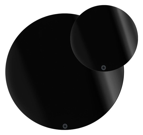 Sottopiatto pi� Sottobicchiere set 2 Pezzi in cristallo acrilico MODERN 33x33 cm spessore 3 mm cristallo acrilico colore nero lucido