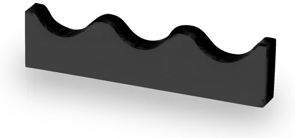 Poggia Posate Serving, supporto per posate universale in plexiglass dimensioni 12x1,2 h 3 cm accoglie 3 posate colore nero