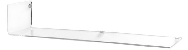 Mensola In Plexiglass Trasparente LEFT Dimensioni 76x20x h 12,5 cm - Portata Max 4 kg ideale camere da letto o angoli di casa colore trasparente
