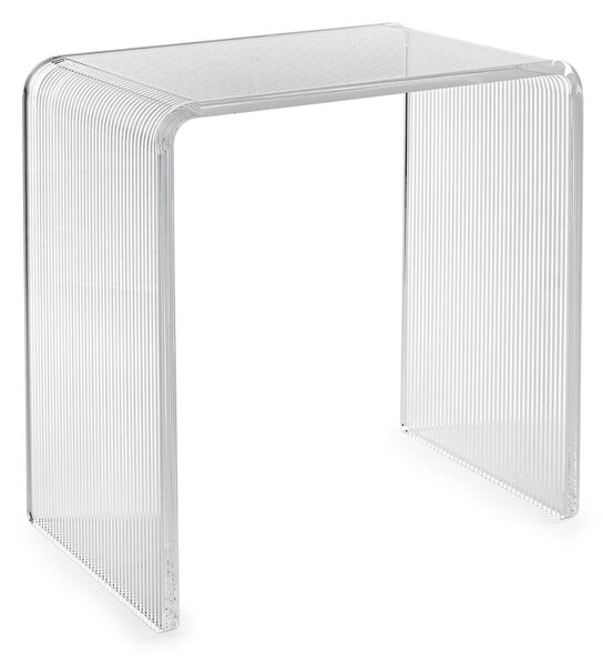 Sgabello In Plexiglass spessore 15 mm 100x100 CLIO SGABELLO PLISSE' Dimensioni 41x22x h46 cm portata max 80 kg colore trasparente