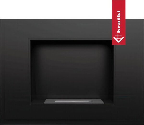 Camino Bioetanolo da Parete ALPHA T�V Nero - Sicuro, Elegante, Dimensioni 80x17.4x59 cm, Peso 16.8 kg, Materiale di Alta Qualit�