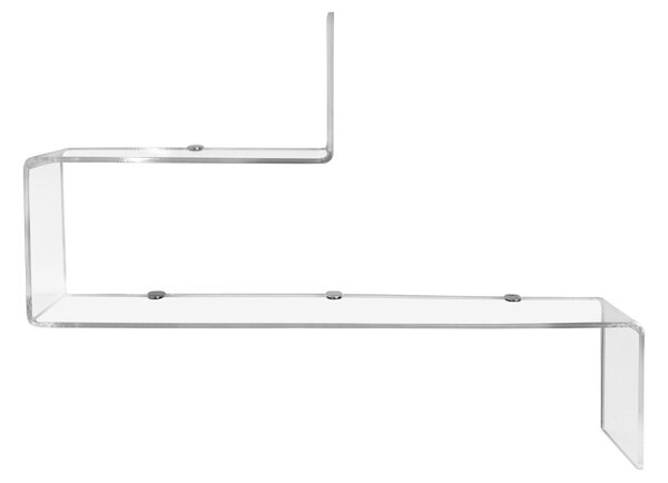 Mensola In Plexiglass Trasparente Dimensioni 68x40x h 17,5 cm - Portata Max 4 kg ideale camere da letto o angoli di casa colore trasparente