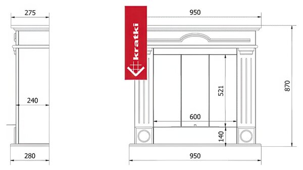 Camino Bioetanolo DECEMBER T�V Auto-Assemblaggio Nero - Sicurezza Certificata, 95x28x87 cm, 86 kg