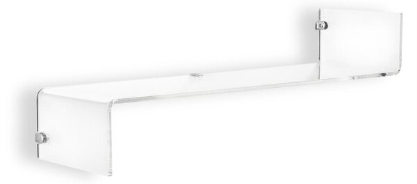 Mensola In Plexiglass Trasparente FORMA Z RIGHT Dimensioni 76x20x h 27 cm - Portata Max 4 kg ideale camere da letto o angoli di casa colore trasparente