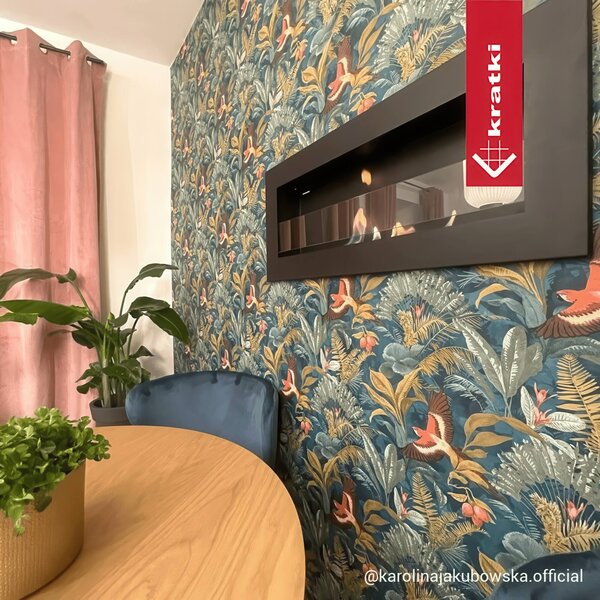 Camino a Bioetanolo da Parete DELTA SLIM T�V Nero con Vetro - Dimensioni 90x10.3x40 cm, Acciaio, Vetro Temperato