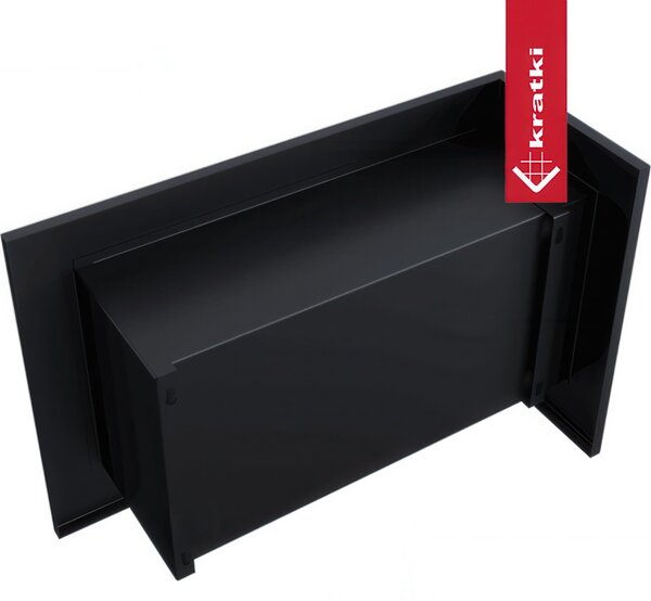 Biocamino Delta 700 Angolo Sinistro Nero - Biofuel, Dimensioni 70x28x48 cm, Acciaio, Vetro Opzionale, Set Aromaterapia Incluso