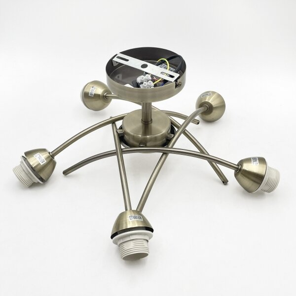 Lampadario a plafone DONNA 5xE27/60W/230V patina