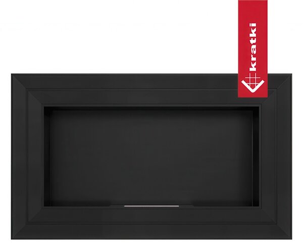 Camino Bioetanolo da Parete JULIET 1100 T�V Nero - Dimensioni 110x14.2x65 cm, Peso 23.5 kg, Certificato ISO 9001:2015 e T�V