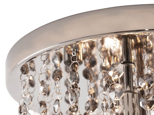 Lampada da soffitto classica nera con vetro fumé - Medusa