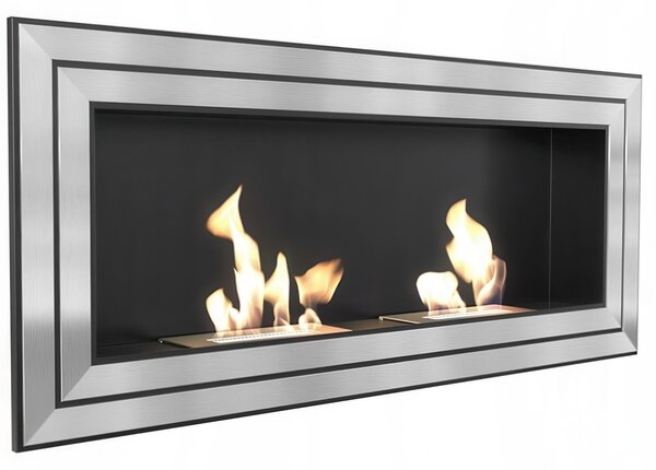 Camino Bioetanolo Parete JULIET 1500 T�V | 150x14.2x65 cm | Peso 31.5 kg | Certificato T�V | Colore Macinato | Efficienza 100% | Biofuel