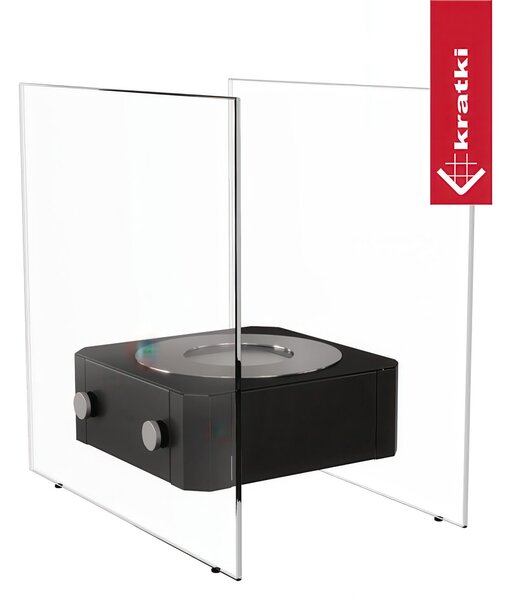 Camino Bioetanolo da Terra NEST Nero - Altezza 30 cm, Dimensioni 30x30x20 cm, Materiale di Alta Qualit�, Certificazione ISO 9001:2015