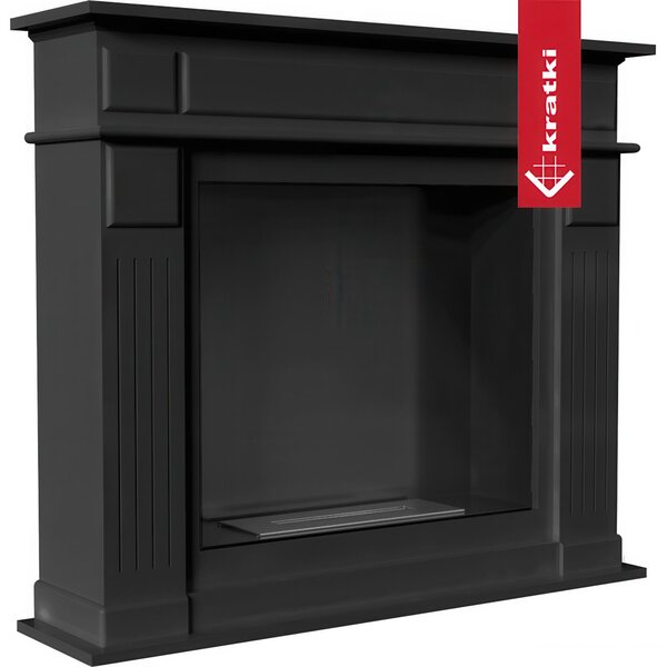 Camino Bioetanolo November T�V Nero - Acciaio e MDF, Dimensioni 115x29.5x101.3 cm, Ecologico e Sicuro