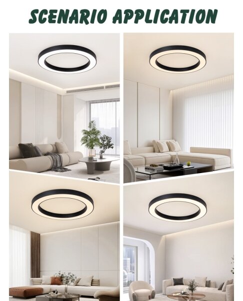 Immax NEO 07210L-Luce LED dimmerabile PASTEL LED/68W/230V 95cm nero Tuya+RC