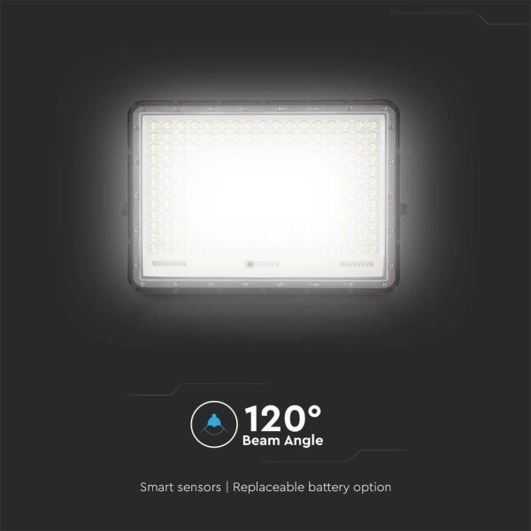 LED Proiettore solare da esterno LED/30W/3,2V 6400K nero + +TC