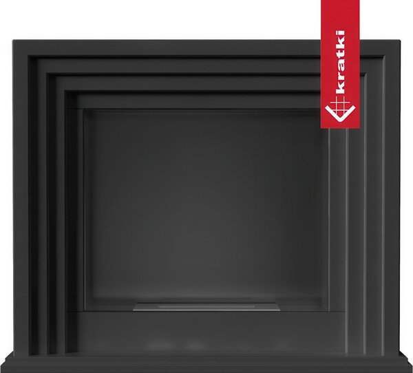 Camino Bioetanolo Quaerere T�V Nero - Dimensioni 115x32.5x95 cm, Acciaio e MDF, Aromaterapia Integrata