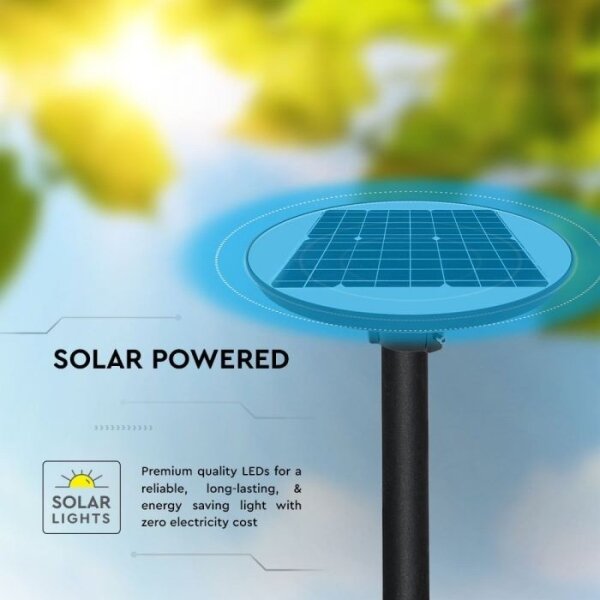 Lampada solare LED da esterno 10W 3,2V IP65 4000K con sensore e telecomando