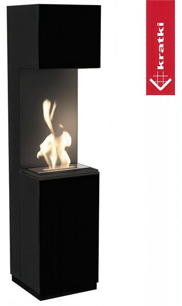 Camino Bioetanolo SIERRA T�V Nero - Altezza 170 cm, Dimensioni 40.8x40.5 cm, Acciaio di Alta Qualit�