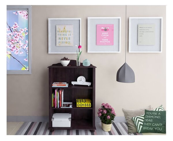 Libreria marrone in legno di pino 77x116 cm Ella - Støraa