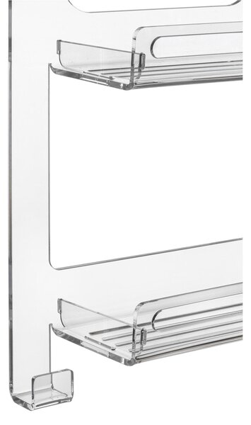 Mensola da Bagno doppia due piani in Plexiglass CLIO Dimensioni 35x56x h 19 cm peso 0,9 kg colore trasparente