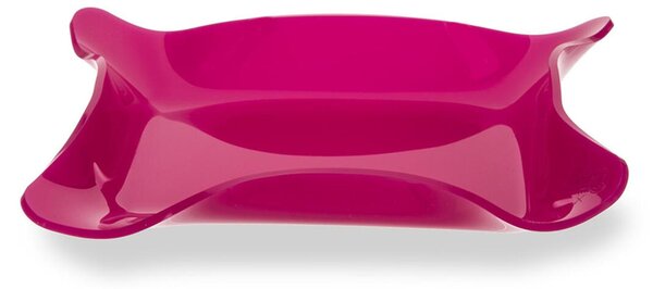 Vuota tasche rettangolare portapane dolci Plexiglass Linea DRAPPEGGI 20x15x h 3,5 cm - 0,25 kg Colore Fuxia