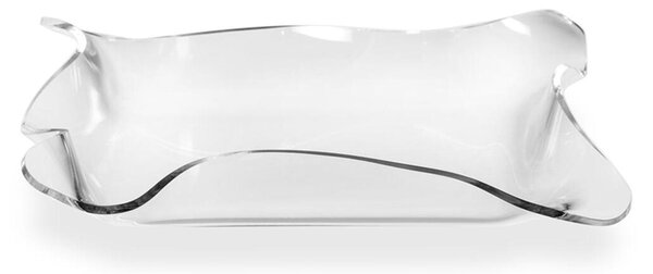Vuota tasche rettangolare portapane dolci Plexiglass Linea DRAPPEGGI 20x15x h 3,5 cm - 0,25 kg Colore trasparente