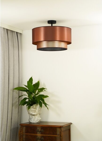Duolla - Lampadario a plafone COPPER SHINY 1xE27/15W/230V diametro 45 cm rame