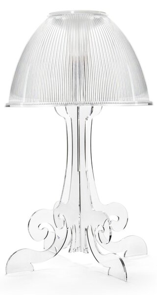 Lampada LED Stile Liberty IRIS media trasparente incolore, Dimensioni 34x34x h 52,8 cm, 14 W, 1300 lumen peso 1,5 kg, spessore 10 mm
