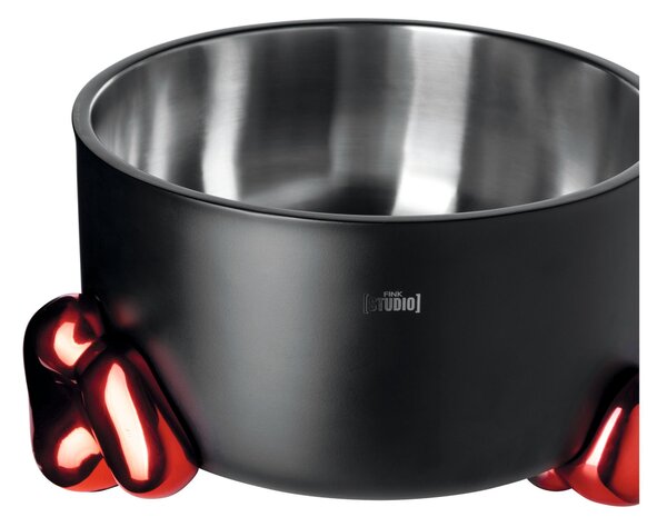 Ciotola da Punch, POP ART COPPA PUNCH METALLO BK/RD Dimensioni � 32 cm � H 18 cm cm colore nero